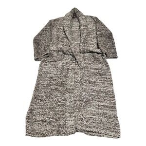 Barefoot Dreams CozyChic Knit Open-Front Cardigan Robe Women's‎ Size 1 Brown